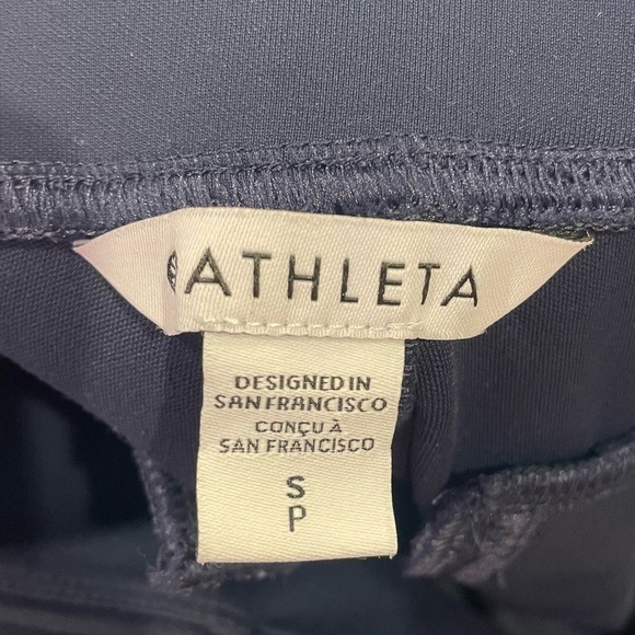Athleta Delaney Skyline High Rise Hybrid Zippered Ankle Pants in Navy - Picture 8 of 9